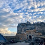 Edinburgh castle and blue sky