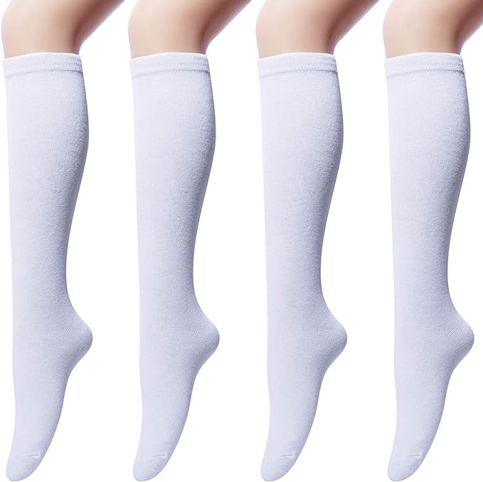 White knee socks