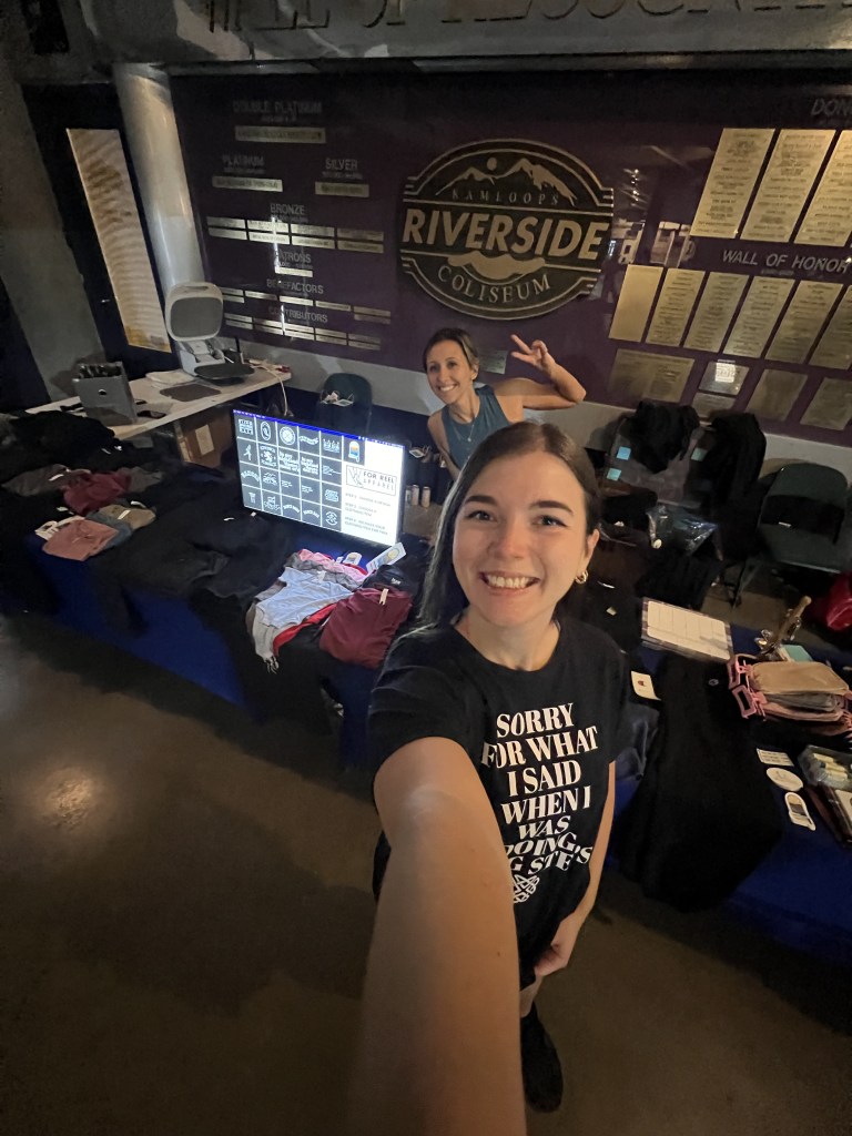 Two women take a selfie smiling